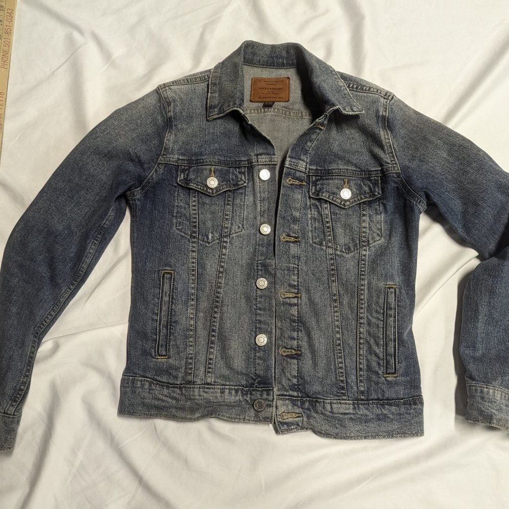 Lucky Brand "The Tomboy Trucker" Denim Jacket Size XS